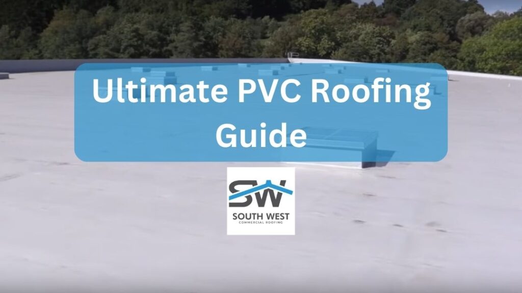PVC roof with company logo and headline