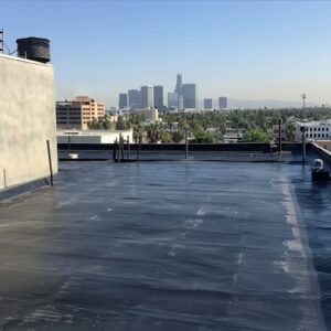 black EPDM commercial flat roof