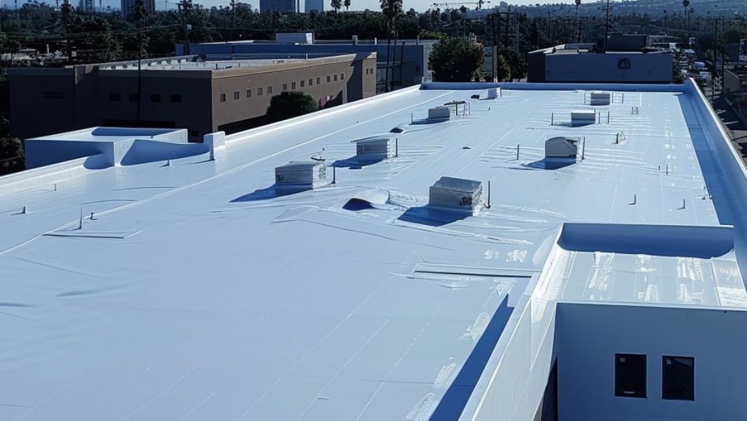 white commercial flat roof